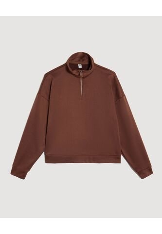 Buzo Cuello Alto  Para Mujer Café Ostu Ostu