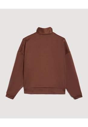 Buzo Cuello Alto  Para Mujer Café Ostu