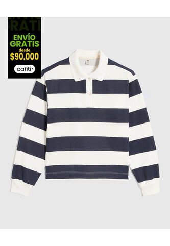 Buzo Infantil Niña Cuello Redondo Color Azul Marca Ostu #90060133 Ostu