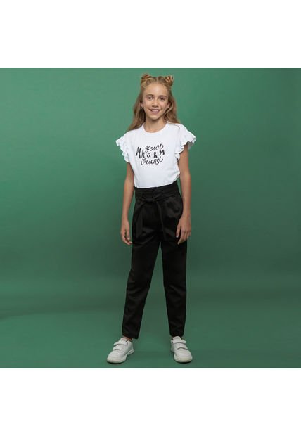Pantalon Para Niña  Color Negro Marca Ostu #90070035