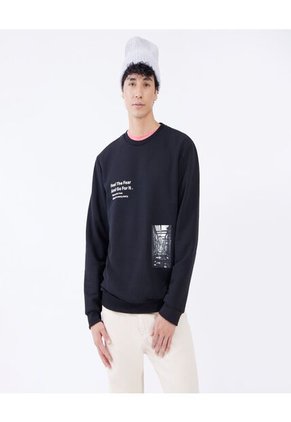 Buzo Para Hombre Cuello Redondo Color Negro Marca Ostu #60060267