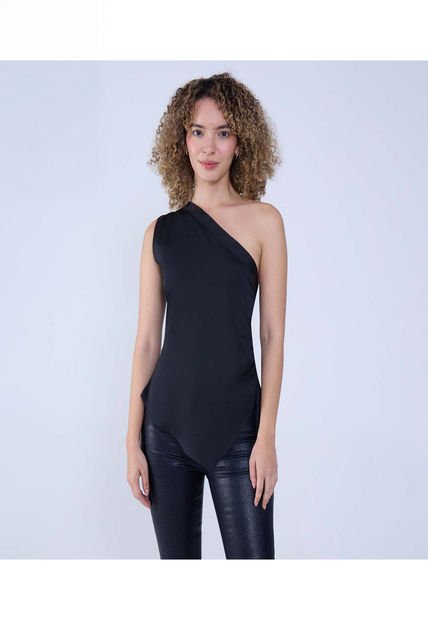 Blusa Para Mujer Manga Sisa Color Negro Marca Ostu #40121086