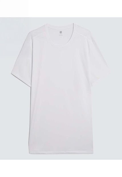 Camiseta Para Hombre Manga Corta Cuello Redondo Color Blanco Marca Ostu #60091476