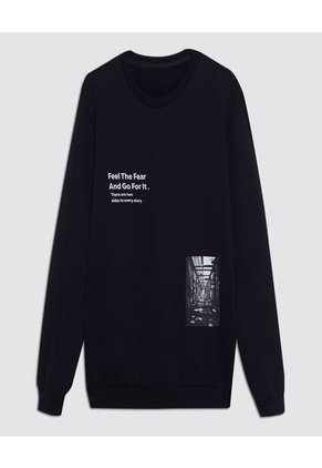 Buzo Para Hombre Cuello Redondo Color Negro Marca Ostu #60060267