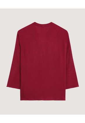 Blusa  Para Mujer Manga 3/4 Color Vino Marca Ostu #40121289