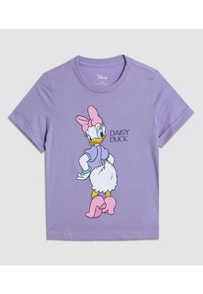 Camiseta Para Niña Ostu Color Lila Material Algodón 100%