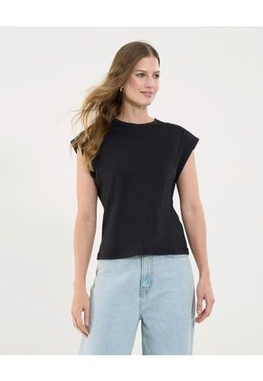 Camiseta Para Mujer Manga Sisa Color Negro Marca Ostu #40092245