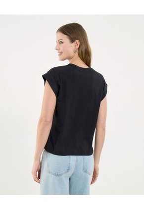 Camiseta Para Mujer Manga Sisa Color Negro Marca Ostu #40092245