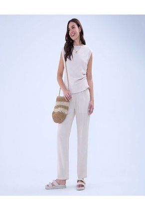 Camiseta Para Mujer Manga Sisa Color Arena Marca Ostu #40092321