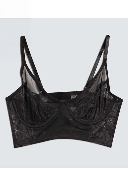 Bralette Para Mujer Encaje Color Negro Marca Ostu #40810006