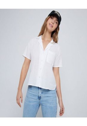 Camisa Para Mujer Manga Corta Color Crudo Marca Ostu #40010208