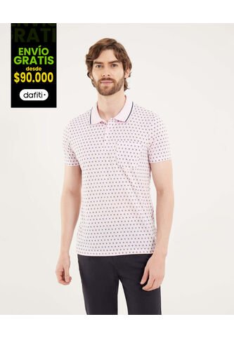 Polo Para Hombre Cuello Tejido Con Bolsillo Color Rosa Marca Ostu #60110746 Ostu