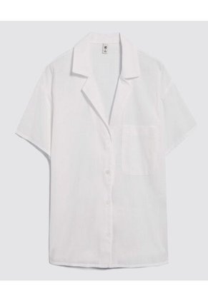 Camisa Para Mujer Manga Corta Color Crudo Marca Ostu #40010208