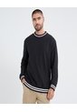 Buzo Para Hombre Cuello Redondo Color Negro Marca Ostu #60060510 de Ostu
