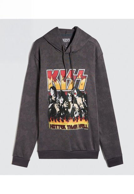 Buzo Para Hombre Hoodie Color Gris Oscuro Marca Ostu #60060517