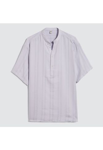 Camisa Para Hombre Manga Corta Sin Bolsillo Color Lila  Marca Ostu #60010725 Ostu