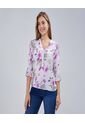 Blusa Para Mujer Manga 3/4 Color Morado Marca Ostu #40120985 de Ostu