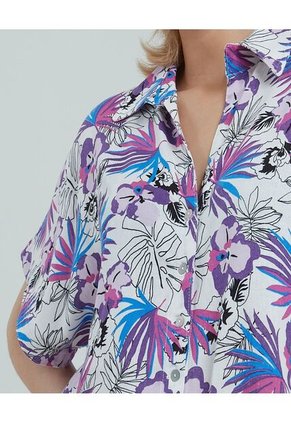 Camisa Para Mujer Manga Corta Color Blanco Marca Ostu #40010147