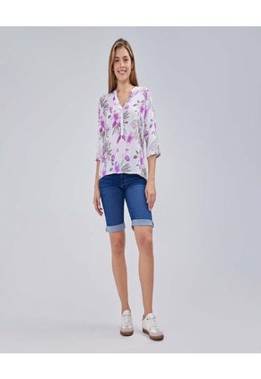 Blusa Para Mujer Manga 3/4 Color Morado Marca Ostu #40120985