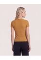 Camiseta Con Textura  Para Mujer Mostaza Ostu de Ostu