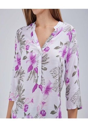 Blusa Para Mujer Manga 3/4 Color Morado Marca Ostu #40120985