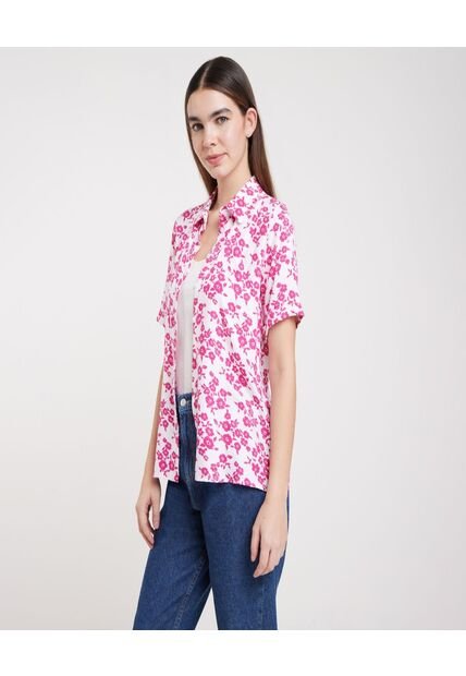Blusa Para Mujer Manga Corta Color Rosado  Marca Ostu #40120722