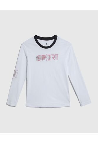 Camiseta Para Niño Manga Larga Color Blanco Marca Ostu #80090205 Ostu