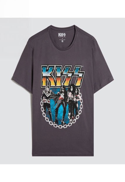 Camiseta Para Hombre Manga Corta Color Gris  Marca Ostu #60091602