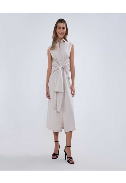 Vestido Para Mujer Manga Sisa Color Beige Marca Ostu #40170285