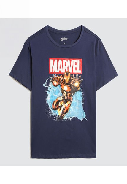 Camiseta Para Hombre Manga Corta Color Azul  Marca Ostu #60091525