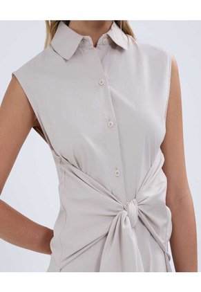 Vestido Para Mujer Manga Sisa Color Beige Marca Ostu #40170285