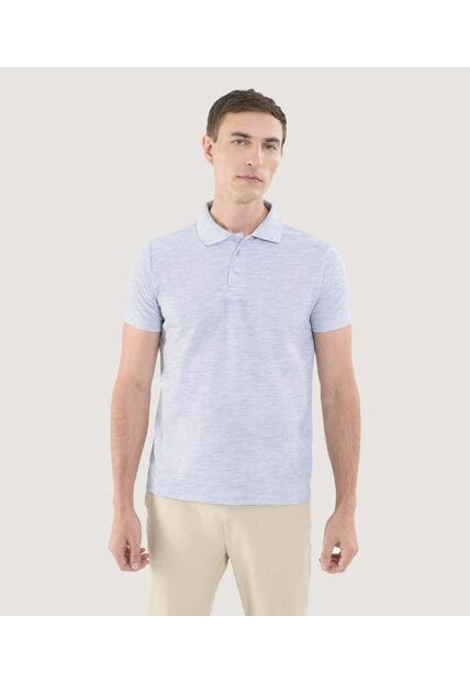 Polo Para Hombre Cuello Tejido Sin Bolsillo Color Gris  Marca Ostu #60110241