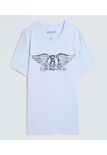 Camiseta Para Hombre Manga Corta Color Celeste Marca Ostu #60091599