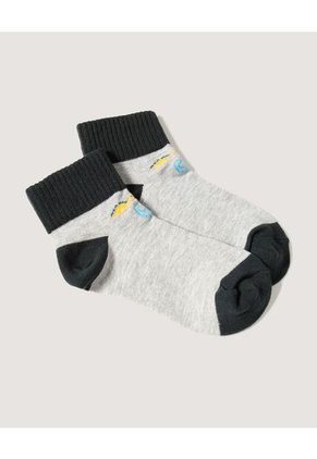 Medias Infantil Niño Talonera Color Gris Marca Ostu #80980087