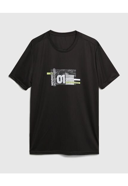 Camiseta Para Hombre Manga Corta Color Negro Marca Ostu #60090972