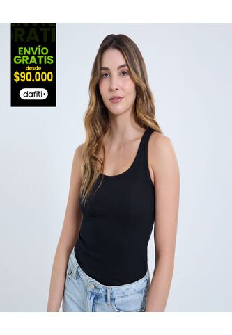 Camiseta Para Mujer Manga Sisa Cuello Redondo Color Negro Marca Ostu #40092337 Ostu