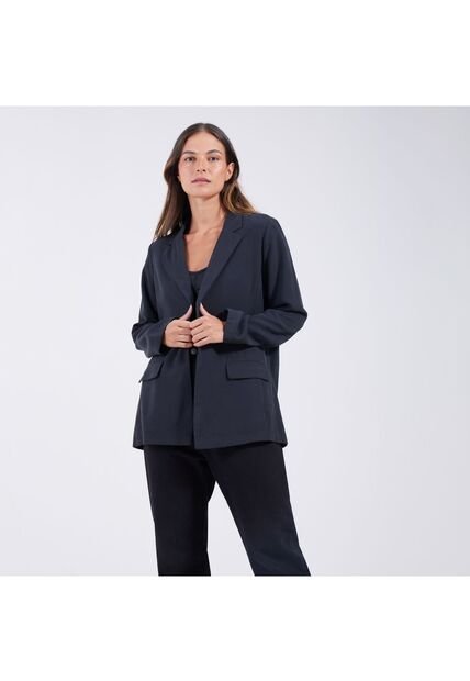 Blazer Para Mujer Blazer Color Negro Marca Ostu #40400011