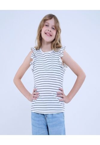 Camiseta Para Niña Manga Sisa Color Azul  Marca Ostu #90090250 Ostu
