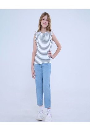 Camiseta Para Niña Manga Sisa Color Azul  Marca Ostu #90090250