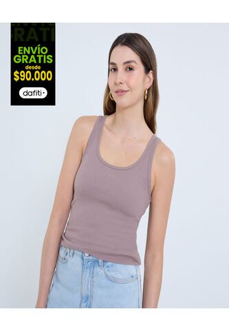 Camiseta Para Mujer Manga Sisa Color Café Marca Ostu #40092340 Ostu