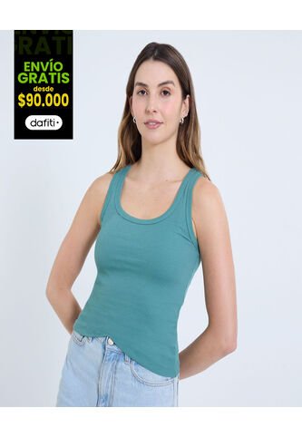 Camiseta Para Mujer Manga Sisa Color Verde Marca Ostu #40092339 Ostu