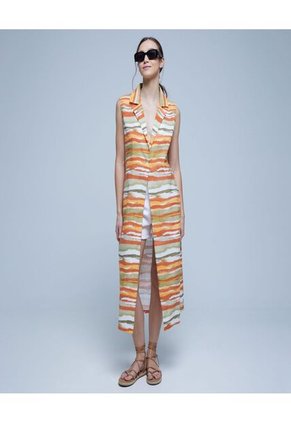 Chaqueta Para Mujer Kimono Color Naranja Marca Ostu #40080212