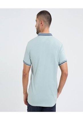 Polo Para Hombre Cuello Tejido Sin Bolsillo Color Azul Marca Ostu #60110768