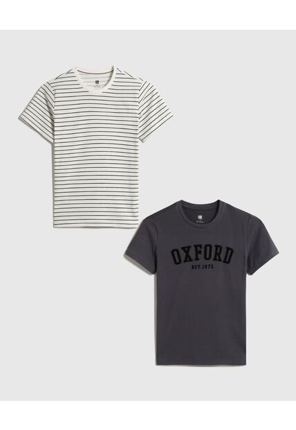 Camiseta Infantil Niño Manga Corta Cuello Redondo Color Negro Marca Ostu #80090273