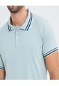 Polo Para Hombre Cuello Tejido Sin Bolsillo Color Azul Marca Ostu #60110768 de Ostu