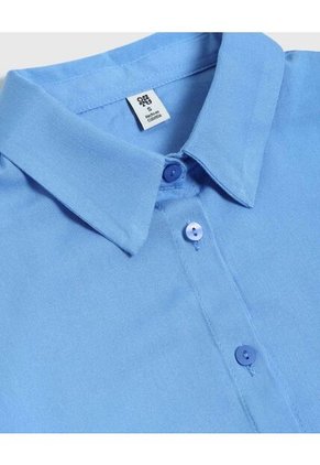 Camisa Para Mujer Manga Corta Color Azul Marca Ostu #40010184