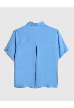 Camisa Para Mujer Manga Corta Color Azul Marca Ostu #40010184