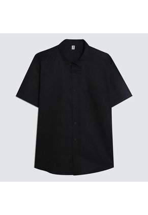 Camisa Para Hombre Manga Corta Con Bolsillo Color Negro Marca Ostu #60010628