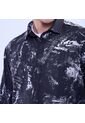 Camisa Para Hombre Manga Larga Sin Bolsillo Color Negro Marca Ostu #60010771 de Ostu