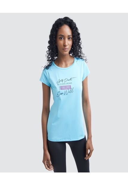 Camiseta Para Mujer Manga Corta Color Azul  Marca Ostu #40091407